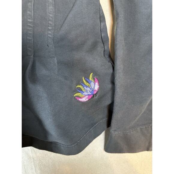 ANTHROPOLOGIE Antoinette C Embroidered Waterfall Frill Front Zip Small Jacket - Picture 8 of 14